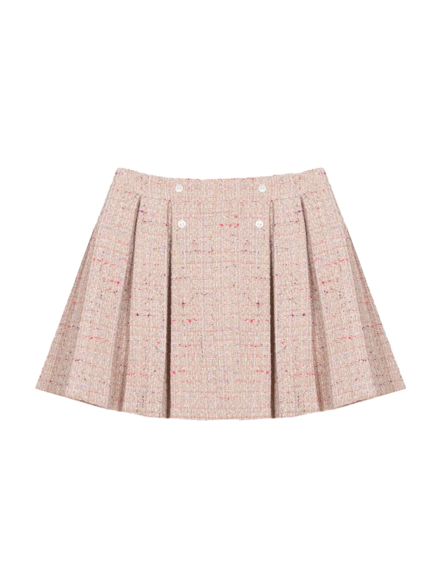 PATACHOU TWEED SKIRT - PALE PINK