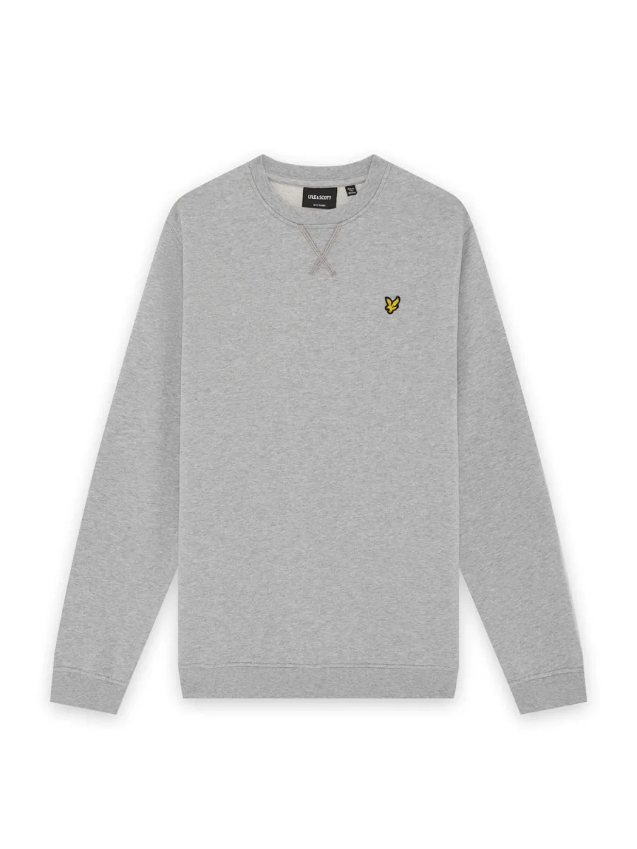 LYLE & SCOTT CREW NECK GENSER - LIGHT GREY MARL