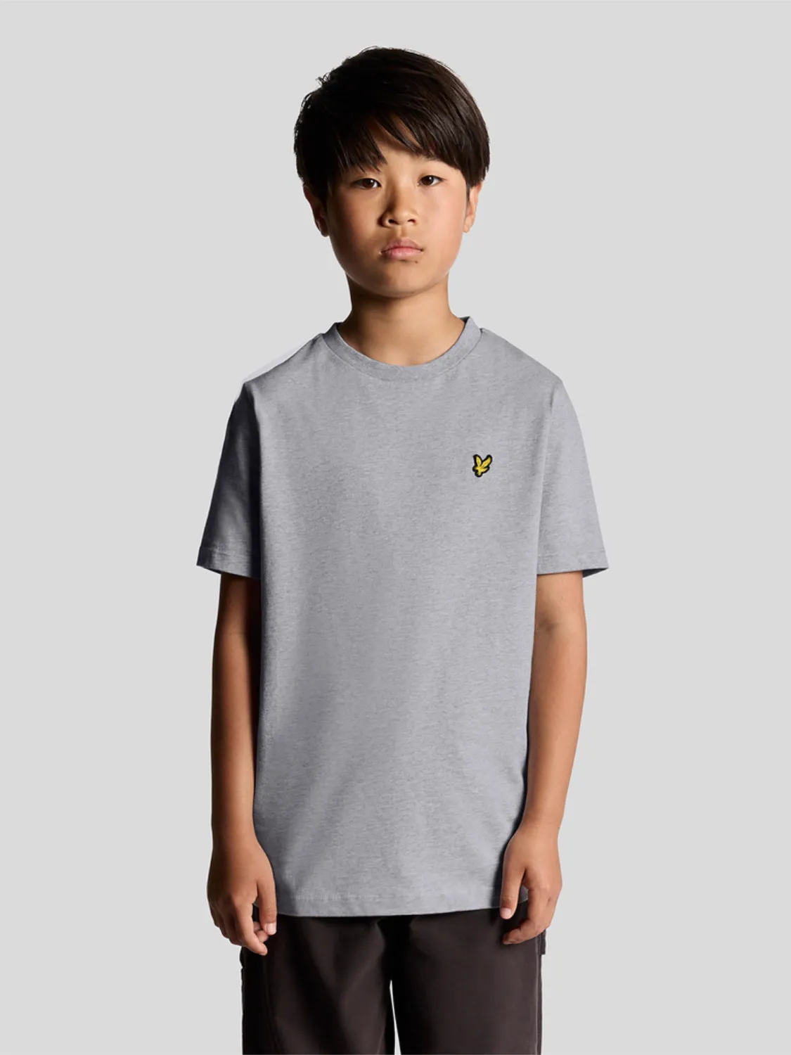 LYLE & SCOTT T-SKJORTE - LIGHT GREY MARL