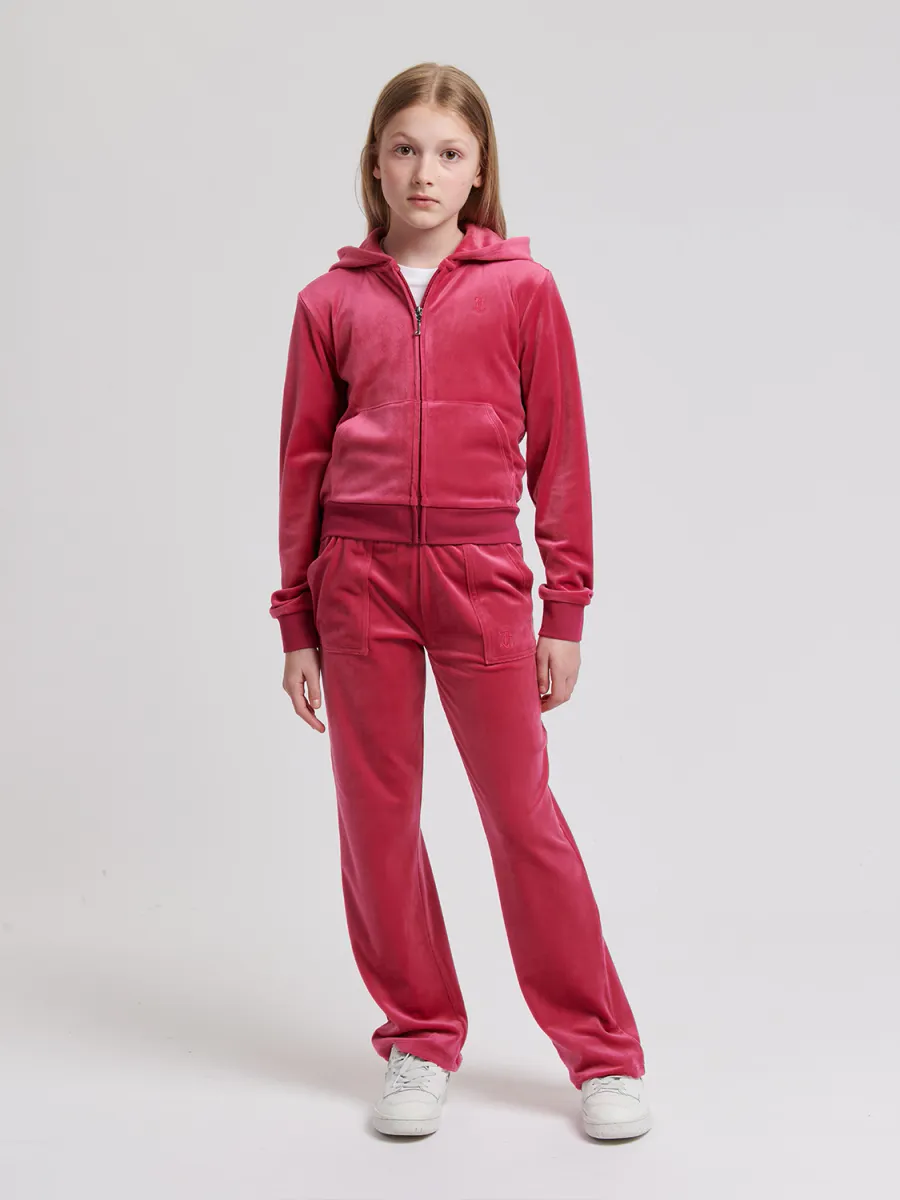 JUICY COUTURE WIDE LEG JOGGEBUKSE - SANGRIA