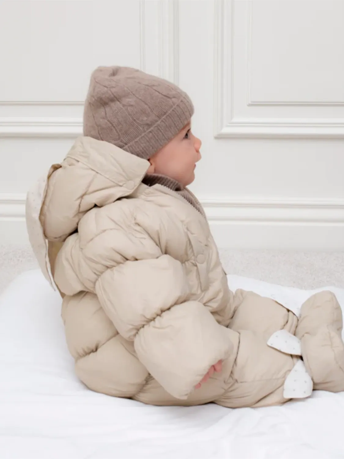 LIVLY PUFFER BUNNY OVERALL - BEIGE