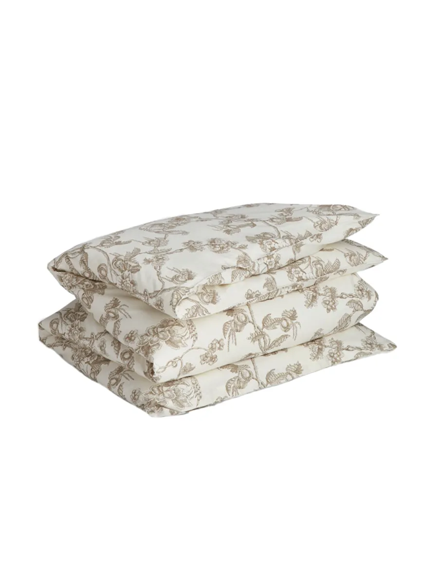 GANT TREE PRINT SENGETØY - TAUPE BEIGE
